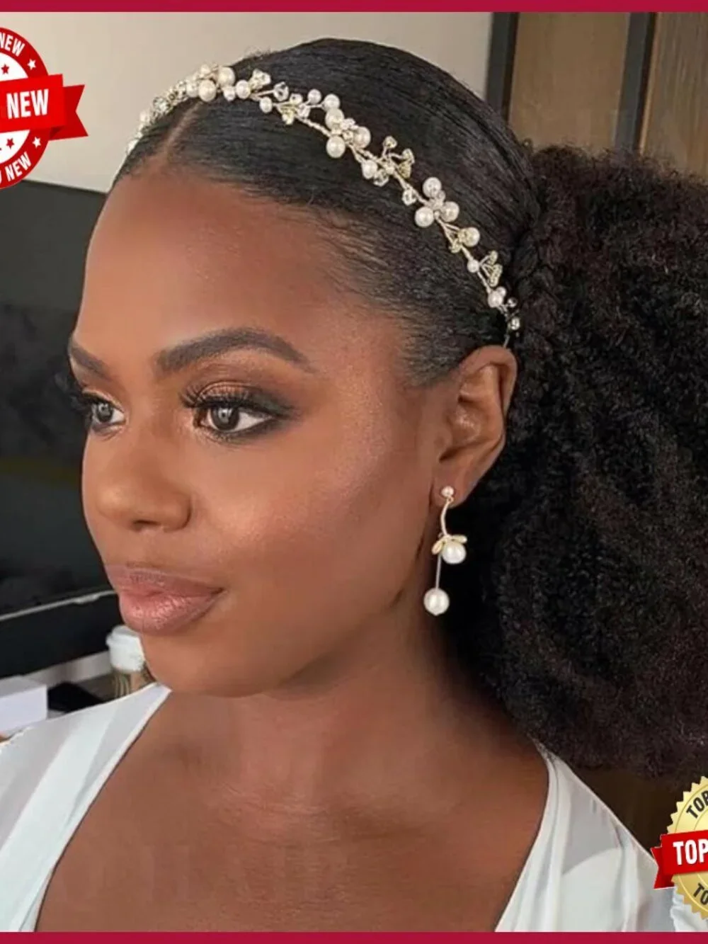 20 Inch Human Hair Curly Ponytail Extension with Clips & Drawstring